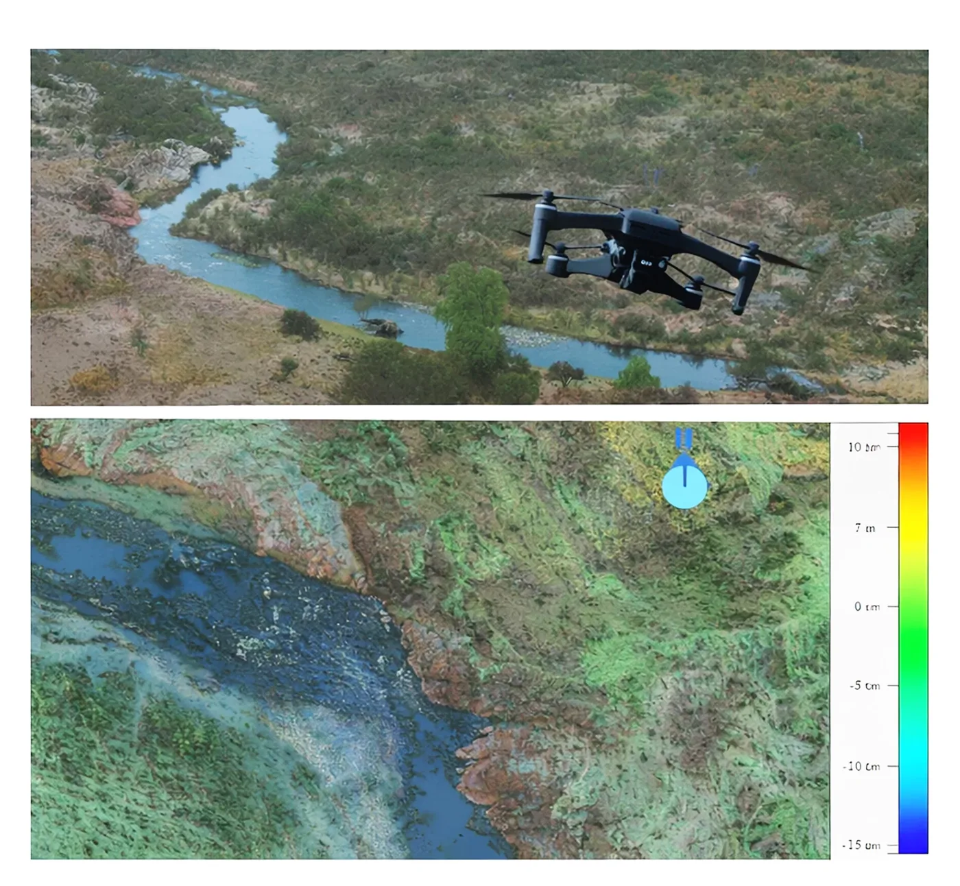 Cartografía y topografía — dron y levantamiento fluvial